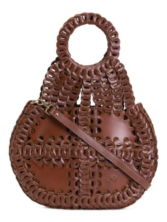Patricia Nash Handbags - PATRICIA NASH Leather Pisticci Chain Link Top Handle With Shoulder Strap